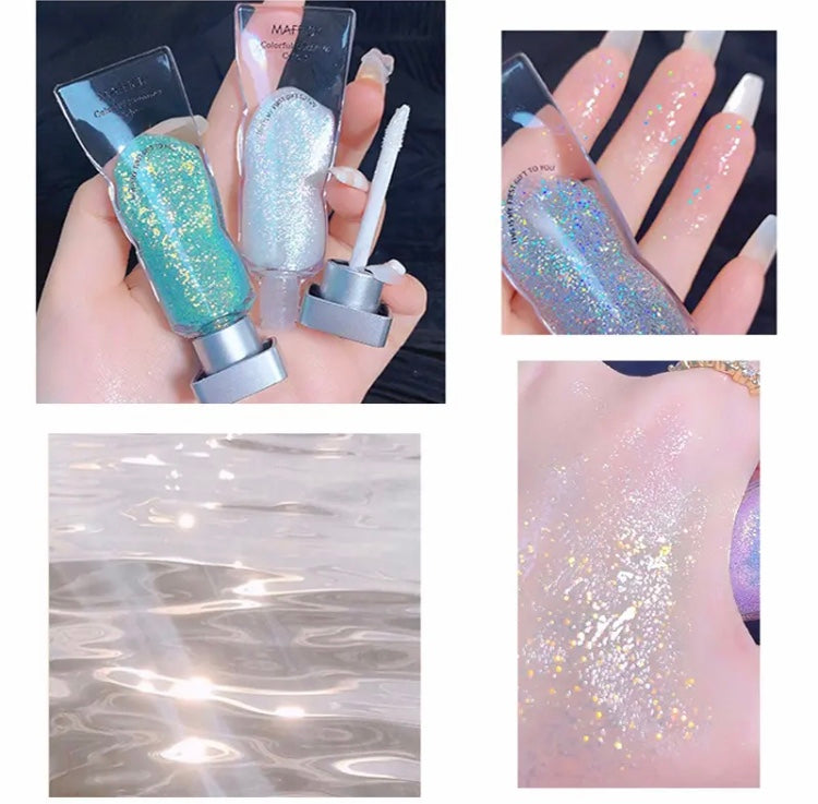 Set Of 6 Diamond Glitter Eyeshadow, Maffick Ice Cube Liquid Glitter, Brightening Colour Highlighter Eyeshadow Set Of 6 Diamond Glitter Eyeshadow, Maffick Ice Cube Liquid Glitter, Brightening Colour Highlighter Eyeshadow